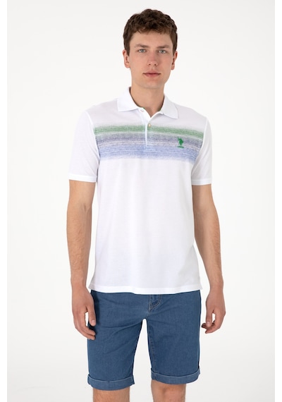 U.S. Polo Assn. Erkek Regular Fit Polo Yaka Mavi Tişört 50300365-VR036