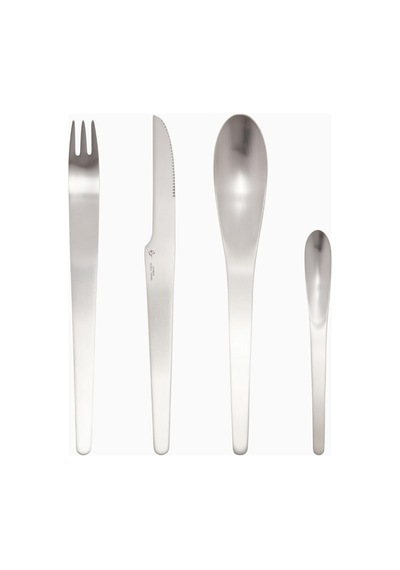 Georg Jensen Arne Jacobsen 16 Parça Paslanmaz Çelik, Çatal Bıçak Seti Çok Renkli