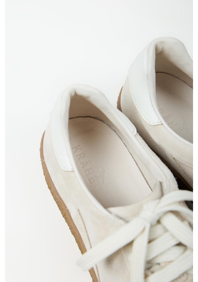 Krahe Palminteri 2 Erkek Hakiki Deri Bağcıklı Bej-ekru Sneakers