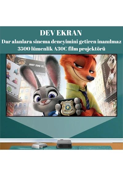 Hpytech A30 Mini Projeksiyon Cihazı Full Hd 1080p Wifi Destekli