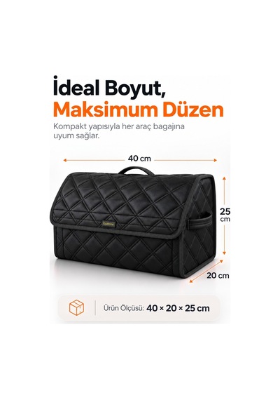 Renault Talıant Ekransız 2021-2026 Uyumlu Torpido Örtüsü + Deri Bagaj Çantası Seti - Siyah