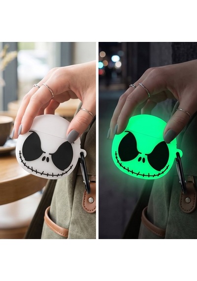 Caseonn Samsung Galaxy Buds 4 Kılıf Karakter Figürlü Jck Skellingtn Şeffaf Beyaz