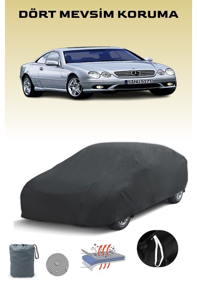Siyah Mercedes Cl 55 Amg C215 2002 - 2006 Araba Brandası, Oto Örtüsü, Araba Çadırı Siyah