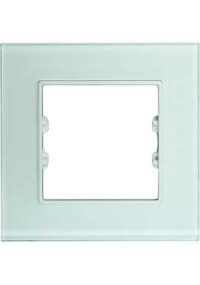 Arvehu Asfir Schneider Asfora Serisine Özel Tekli Beyaz Plexiglas Anahtar Priz Çerçevesi