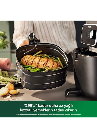 Philips HD9880/90 7000 Serisi Combi XXL Connected 8.3 LT Yağsız Airfryer Fritöz Philips HD9880/90 7000 Serisi Combi XXL Connected 8.3 LT Yağsız Airfryer Fritöz