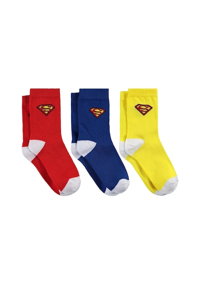 Superman Süperman 3'lü 2-12 Yaş Erkek Soket Çorap - Standart