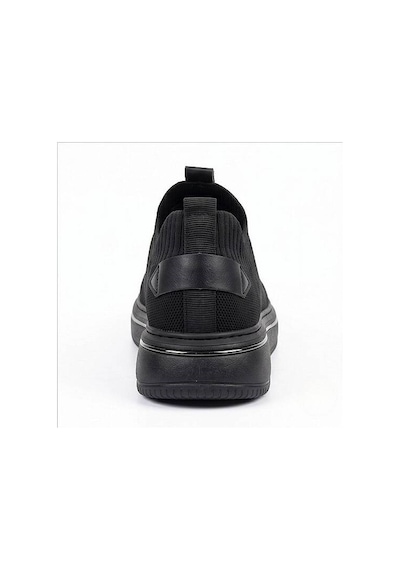 Daytex 1111 Erkek Slip-on - Full Triko Örgü Sportif Kalın Eva Taban Sneaker Siyah