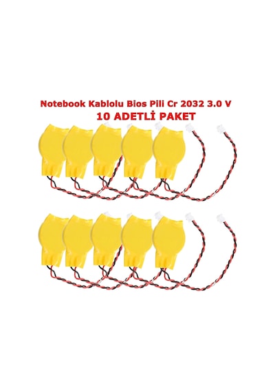 Apple Uyumlu 10 Adet Cr Cr2032 3V Kablolu Notebook BiOS Pili - Cmos Pili