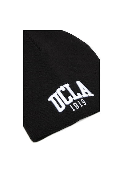 Ucla Lanıta Siyah Bere Nakışlı - Unisex Bere Siyah