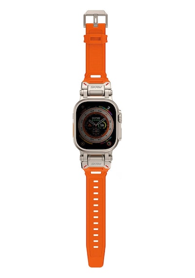 Watch 42mm Uyumlu Kordon Skinarma Titon Serisi Hava Alabilen Delikli Strap Kayış Turuncu