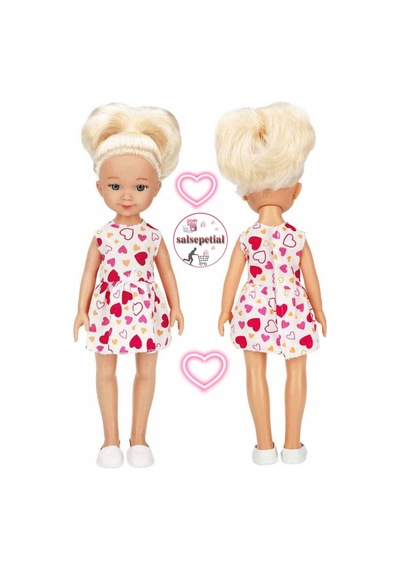Büyük Boy Et Bebek 35cm Mina Kalpli Elbiseli Bebek Gerçekçi Mina Model Bebek 35cm