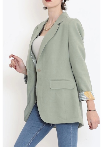 Keten Blazer Ceket Çağla - 2115.1322. Çok Renkli