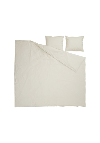 Ikea Solfıbbla Çift Kişilik Nevresim Takımı 220 X 240 Cm Beyaz - Bej Bej - Beyaz