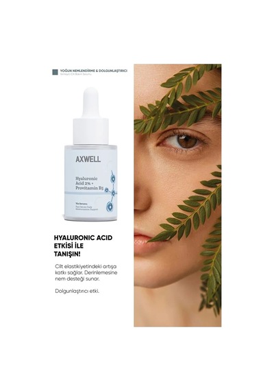 Axwell Premium Tüm Cilt Tipleri Için Yoğun Nemlendirme Bakım Serumu Hyaluronic Acid %2 B5 30 ML