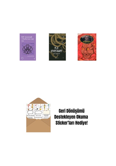 Everest Açıkhava 6 - Cthulhu Nun Çağrısı + H.p. Lovecraft - Bütün Romanları Ciltli + Dunwich Dehşeti + Okuma Sticker'ları