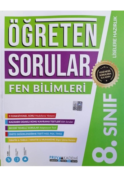 8. Sınıf Fen Bilimleri Öğreten Sorular -  Pruva Akademi