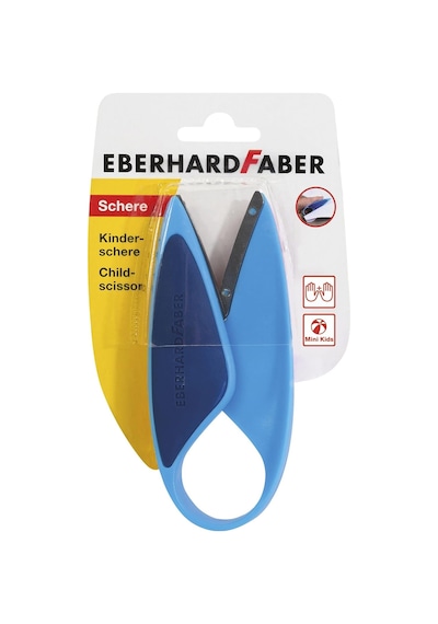Eberhard Faber 579951 Mini Kids Çocuk Makası, Mavi, Solaklar Ve Sağ Elini Kullananlar İçin Uygundur, Kesme Ve El