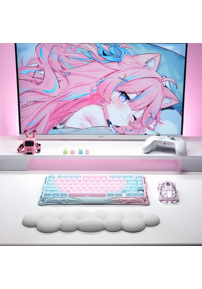 Gravastar Mercury K1 Lite Mekanik Gaming Klavye Ve M1 Pro Kablosuz Optik Mouse Seti, Lumen Rose Optik
