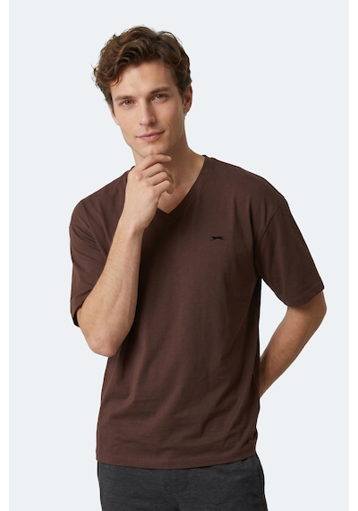 Slazenger Katre Erkek V Yaka Kahve Tişört