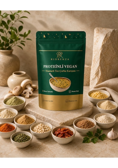 Proteinli Vegan Mantarlı Toz Çorba Karışımı Bezelye Proteinli, Pirinç Proteinli, Bakliyatlı Ve Sebzeli 100 G Diğer Proteinli Vegan Mantarlı Toz Çorba Karışımı Bezelye Proteinli, Pirinç Proteinli, Bakliyatlı Ve Sebzeli 100 G Diğer
