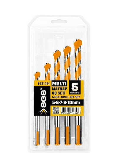 Multi Matkap Uç Seti 5 Parça 5-6-7-8-10 Sgs1484