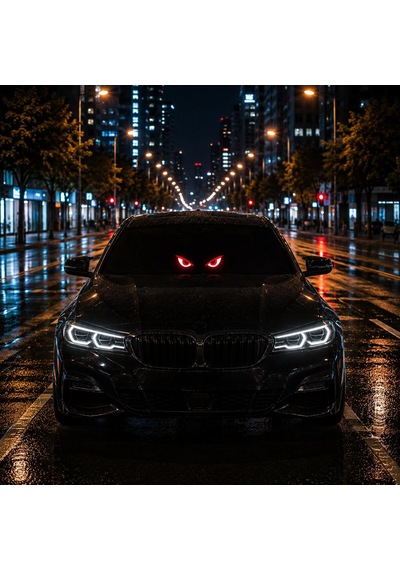 Solar Devil Eyes Araç Işıkları Ön - Arka Cam Güneş Enerjili - Usb Bağlantılı Led Kırmızı-Gri