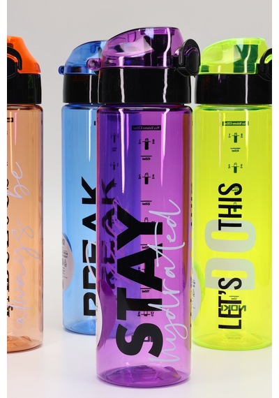 Su Matarası Tritan Geniş Ağız Su Şişesi Break Rules Spor Matarası Suluğu Bpasız 630 Ml Mavi 0102