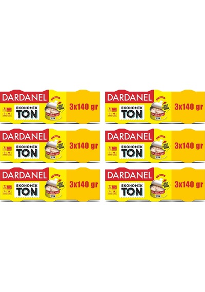 Dardanel Eko Ton Balığı 3x140 Gr X 6 Adet