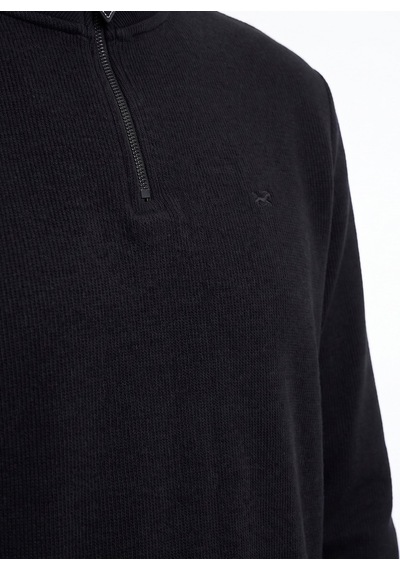 Mustang Antrasit Erkek Fermuarlı Basic Nakışlı Sweatshirt M6wm-swt1591