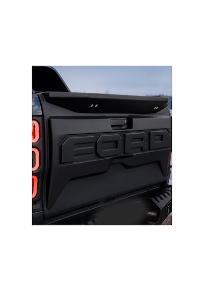 Ford Ranger 2016-2021 Bagaj Kapağı Kaplama Tailgate Kaplama Ford Yazı Vurgulu Siyah Mat