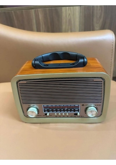 Nostaljik Radyo-301 Bt Nostaljik Radyo Bluetooth + Ledli + Fener + Usb + Sd Card Mp3 Radyo Çalar Cn