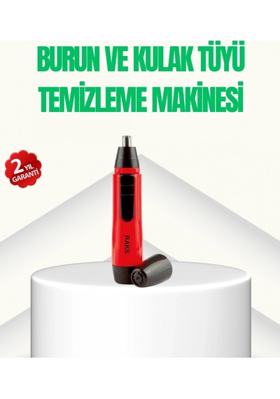 Kulak Burun Tüy Temizleme Makinası Pilli Kırmızı Ergonomik