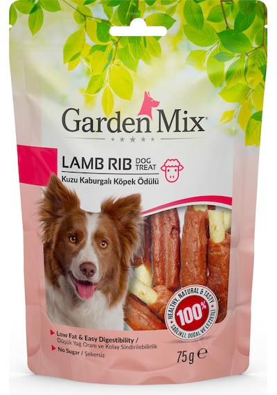 Garden - 923 - Mix Kuzu Kaburgalı Köpek Ödülü - Spt-gld - 75 Gr