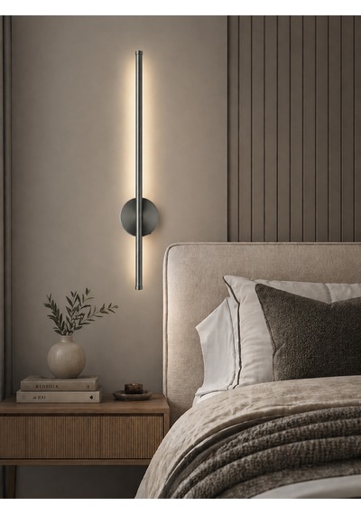 Flame Sarjlı Led Aplik 8w 3200k Gün Işığı 75cm Duvar Tipi /tablo Dekoratif Işık Krom