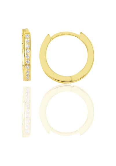 Gümüş Altın Yaldızlı 14 Mm Yeni Tamtur Halka Küpe