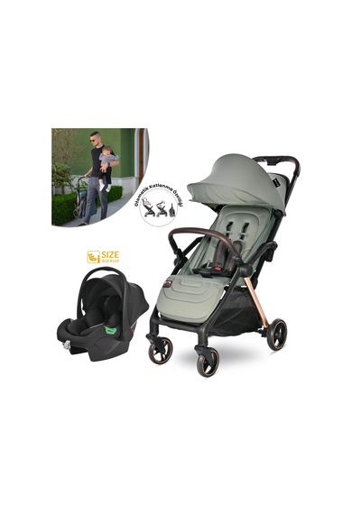 Lorelli Loret Otomatik Katlanan Kabin Boy & Travel Set Bebek Arabası - Green