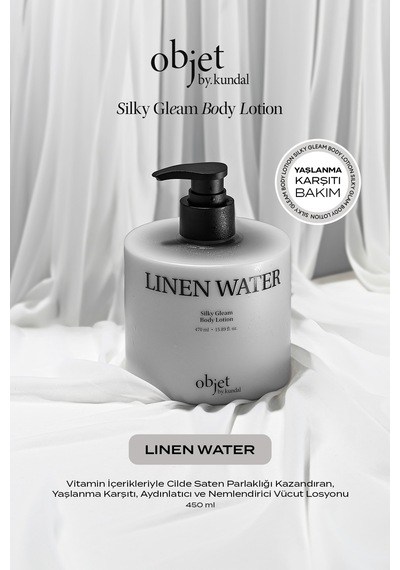Yaşlanma Karşıtı Saten Bitişli Vücut Losyonu Kundal Silky Gleam Body Lotion Linen Water