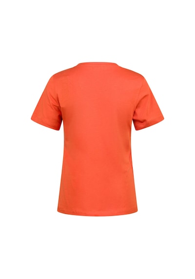 2as Alone Baskılı V Yaka Kadın T-shirt 402 TURUNCU