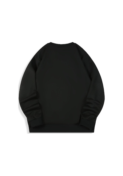 Uyguntarz Unisex Milano Italıa Tasarım Baskılı Bisiklet Yaka Sweatshirt siyah