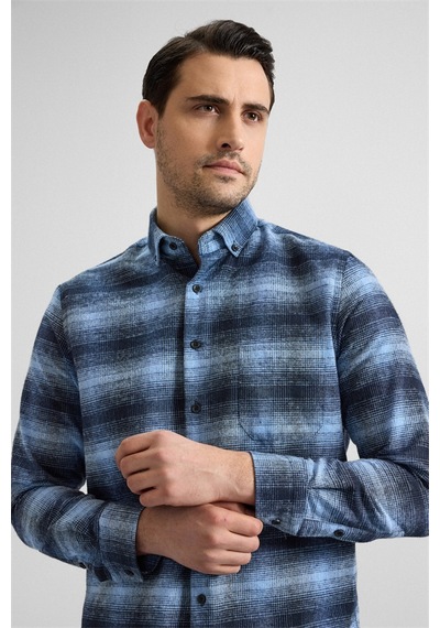 Süvari Lacivert Regular Düğmeli Yaka Kareli Casual Gömlek Gm2008000252-m09 Lacivert Süvari Lacivert Regular Düğmeli Yaka Kareli Casual Gömlek Gm2008000252-m09 Lacivert