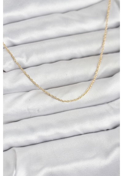 Cm 14k Gold Renk Burgu Model 60 Cm Kadın Kolye Çok Renkli