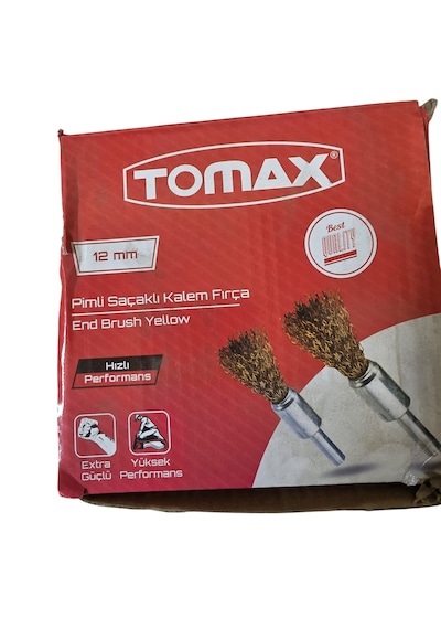 Tomax 12 Mm Pimli Saçaklı Kalem Fırça 25 Adet