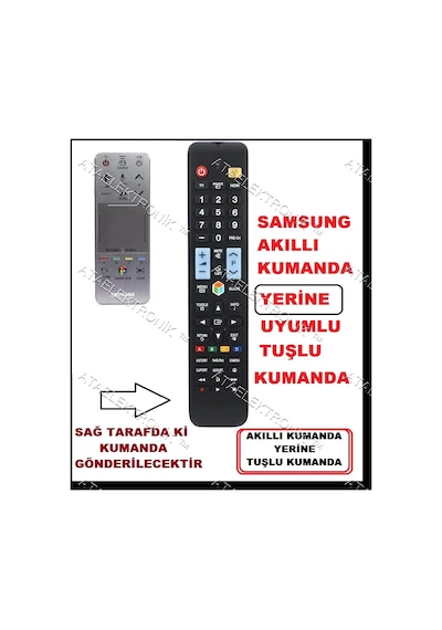 Samsung Sihirli Air Kumanda Uyumlu Tuşlu Kumanda Smart 1078
