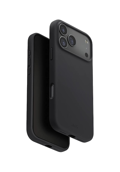 Apple Uyumlu iPhone 17 Pro Max Kılıf Lino Serisi Magsafe Özellik Sıvı Silikon Parmak İzi Tutmayan Koruyucu Kapak Füme