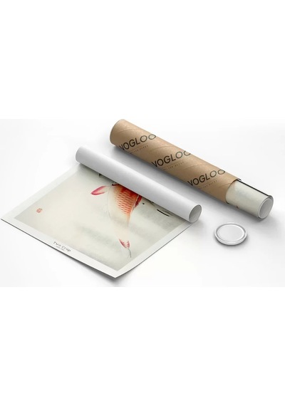 Çerçevesiz Poster Ohara Koson İki Sazan