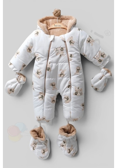 Bebek Vadisi Tavşanlı İçi Peluş Kapüşonlu Eldivenli Kar Kışlık Çocuk Erkek Bebek Astronot Tulum Kozmonot Mont Ekru Bebek Vadisi Tavşanlı İçi Peluş Kapüşonlu Eldivenli Kar Kışlık Çocuk Erkek Bebek Astronot Tulum Kozmonot Mont Ekru