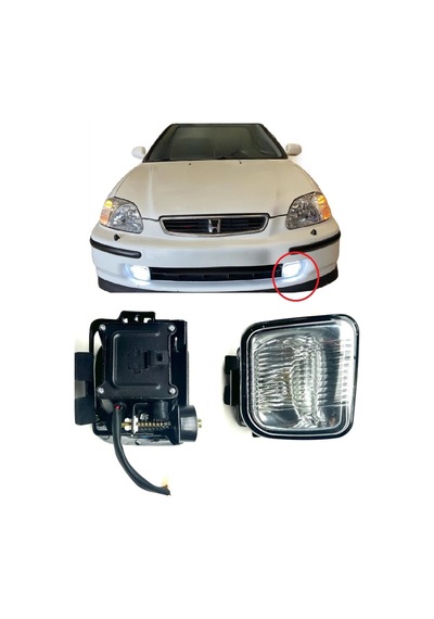 Honda Civic Sis Far Lambası Sol 1996-1997-1998 Beyaz Ampullu