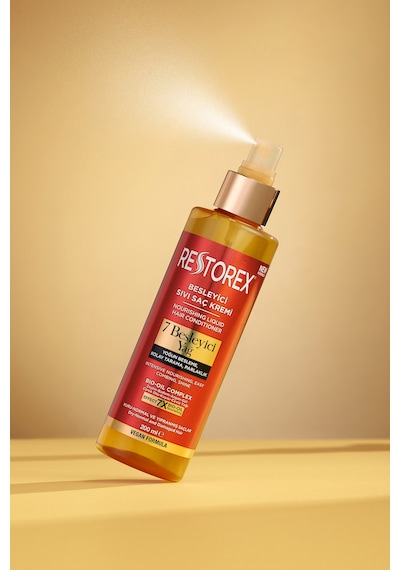 Restorex Besleyici Bakım Sıvı Saç Kremi 200 Ml - 7 Besleyici Yağ Göz Alıcı Parlaklık İpeksi Yumuşaklık