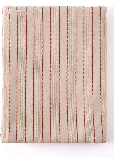 Grain %100 Pamuk Masa Örtüsü Krem-kiremit Bordür Detaylı 140x200 Cm 2598