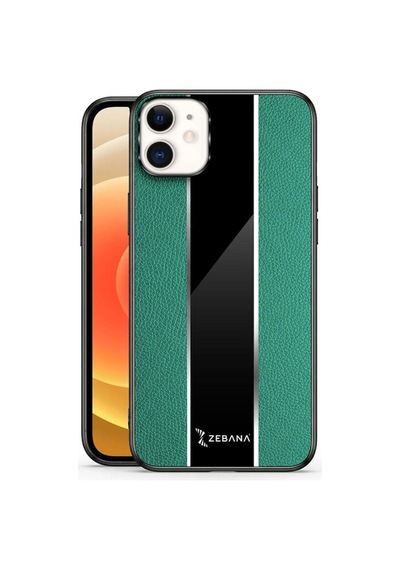 Apple İphone 12 Uyumlu Kılıf Premium Deri Kılıf Yeşil